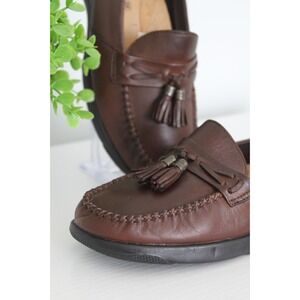 Thom McAn Women's Brown Leather Tassel Loafer Size 8W